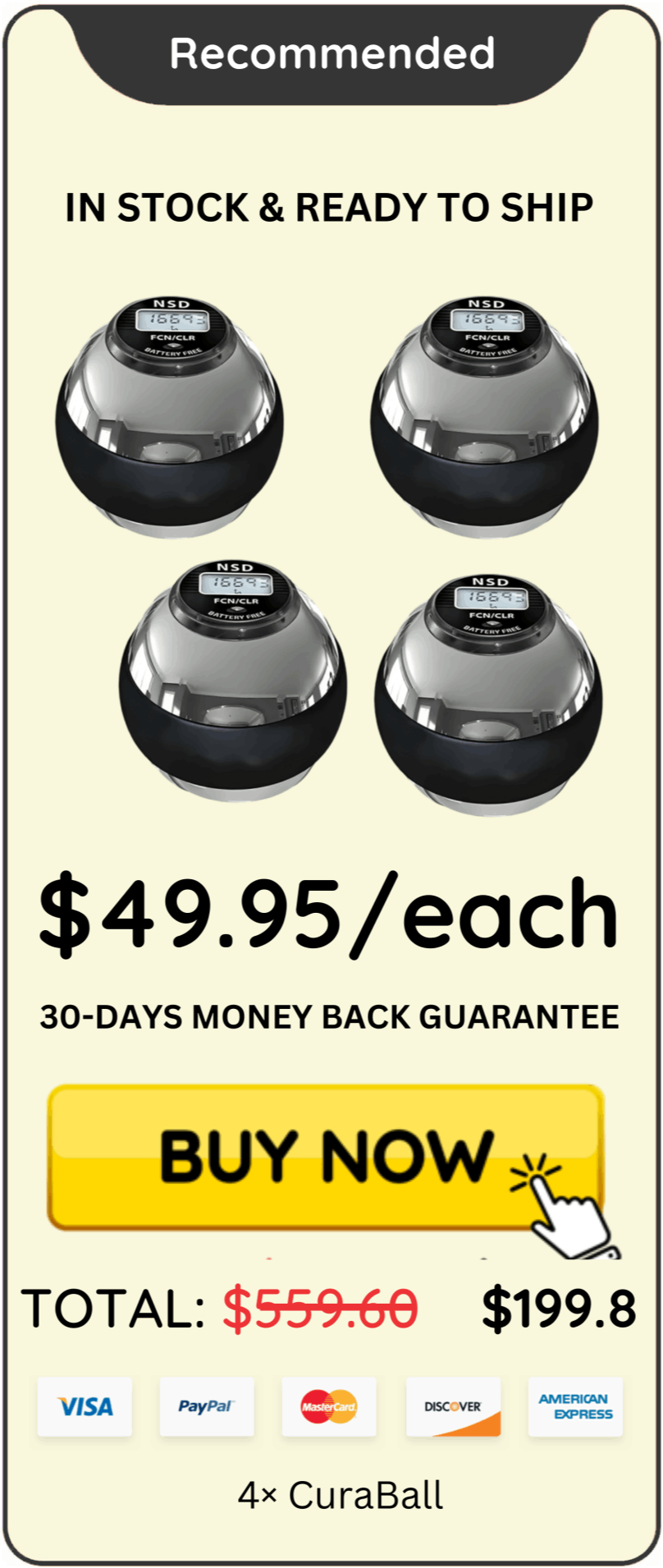 CuraBall Package price